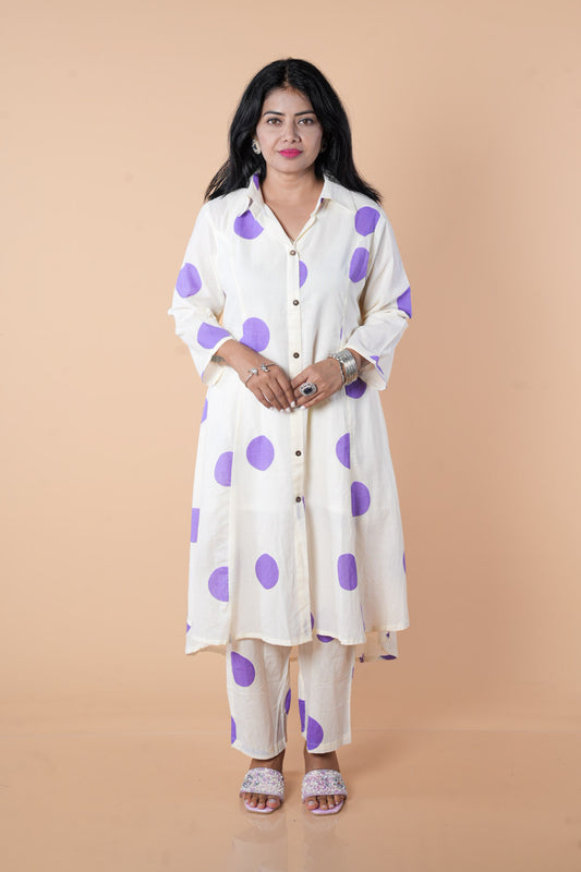 Block Print Polka Dots mulcotton cordset