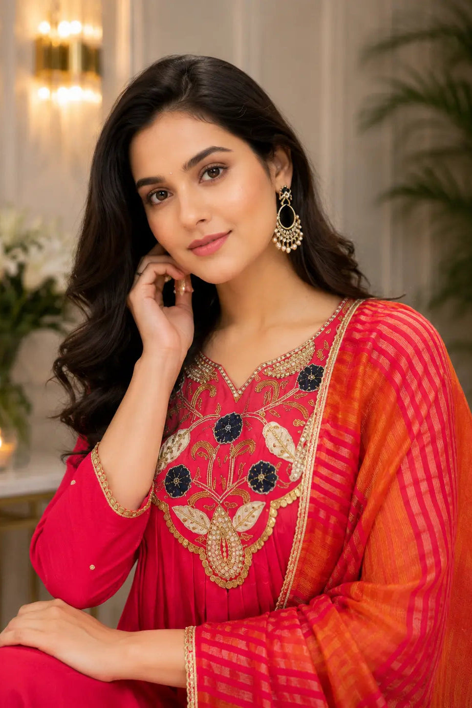 Tarang Designer Russian Silk Suit Set