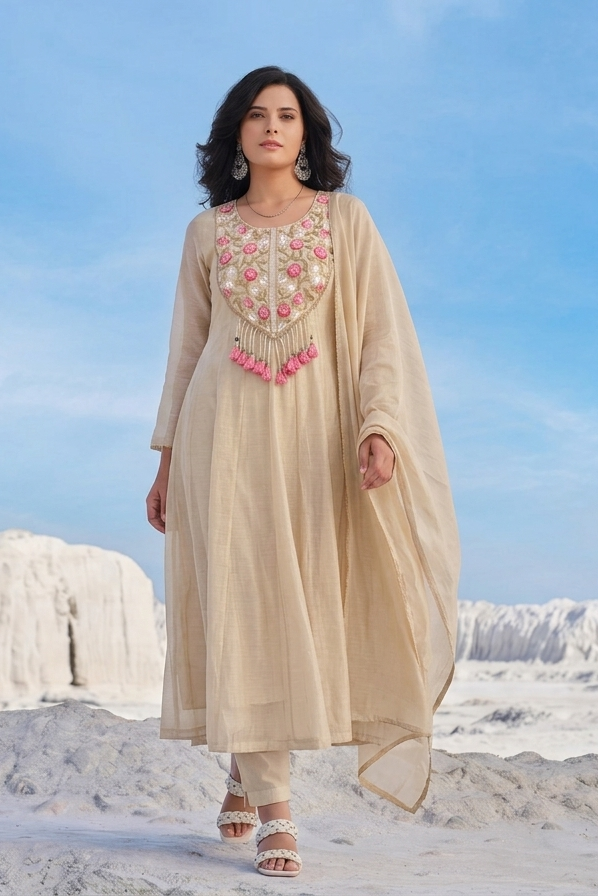 Premium Handloom Chanderi Designer Article