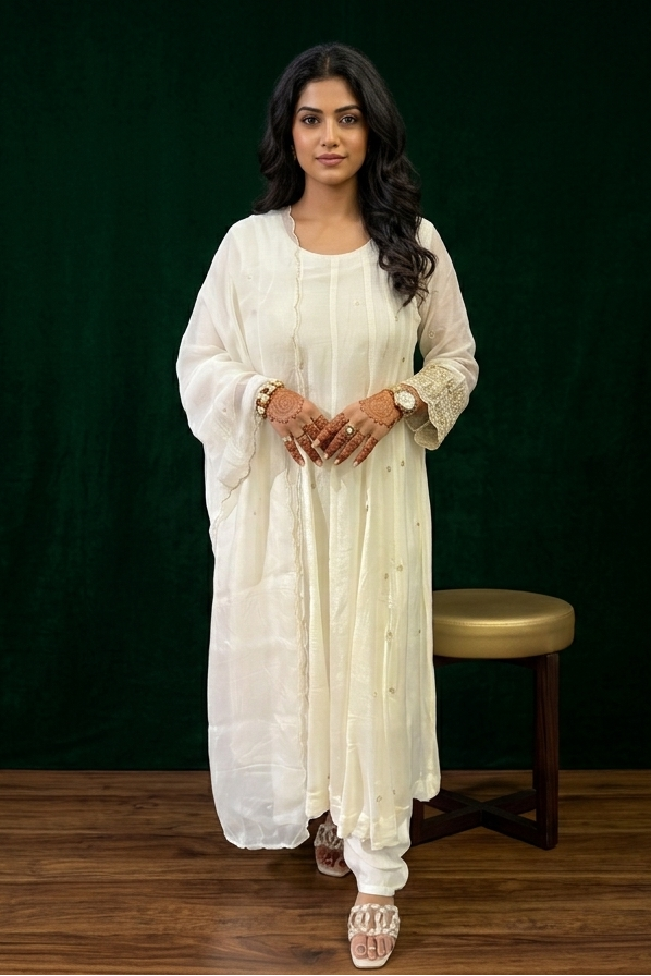 Kushboo Designer Kali pattern suit set