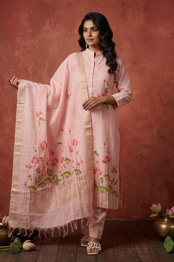 Mulchanderi Pichwai suit set