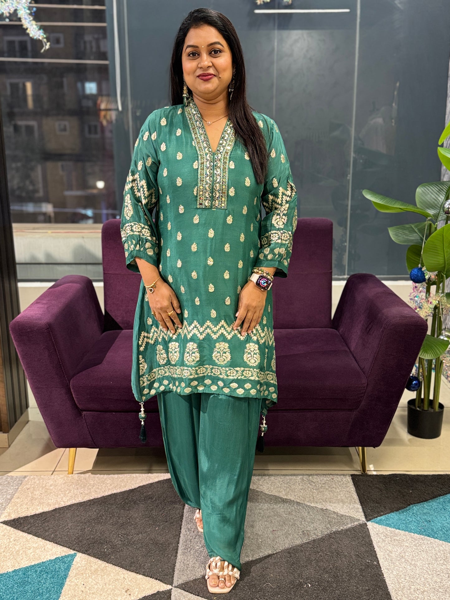 Premium Banaras weaving designer Co-Ordset