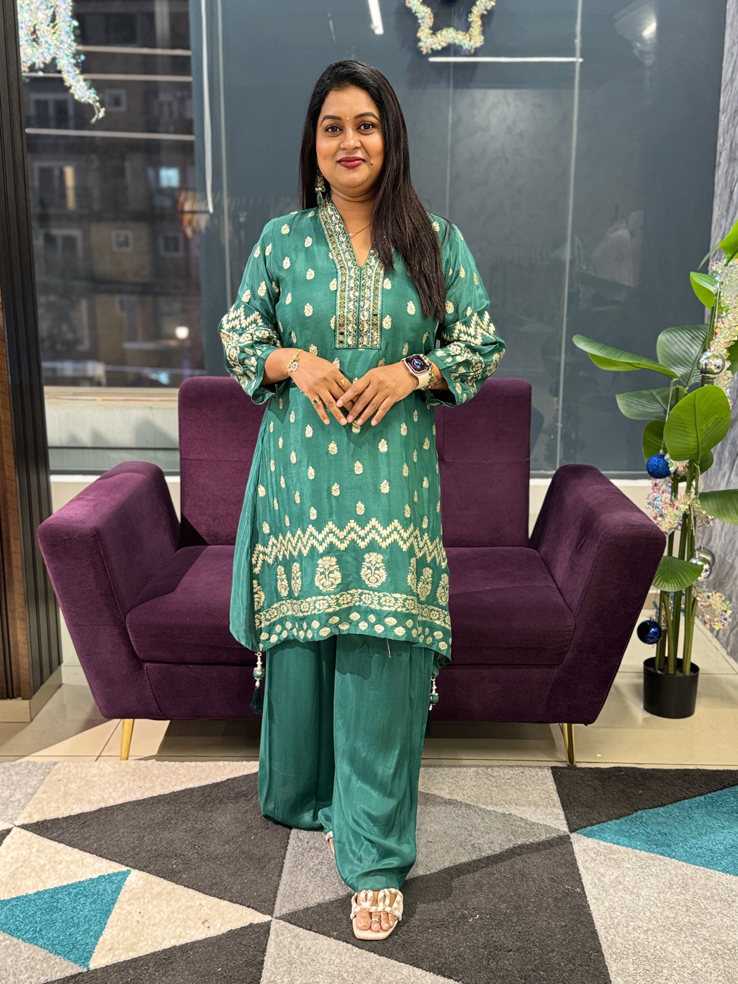 Premium Banaras weaving designer Co-Ordset