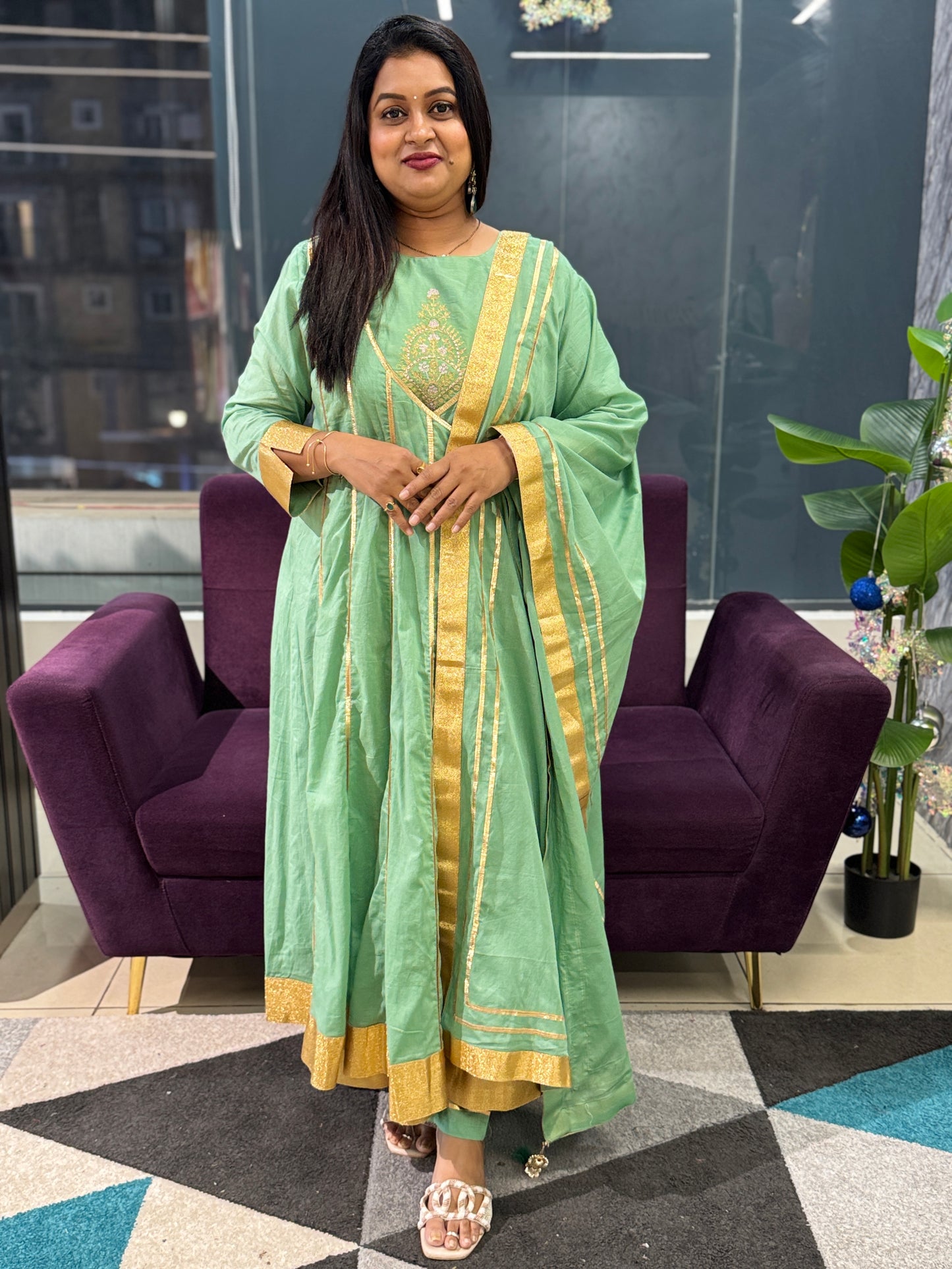 Angrakha Gota Patti Designer Suit Set