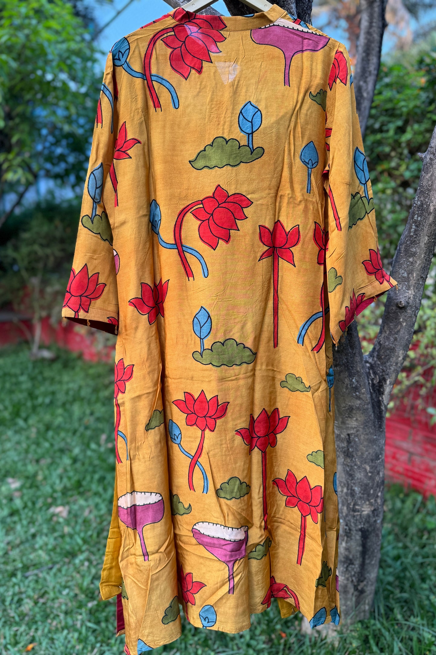 Kalamkari Pure Maslin Kurti Pant set