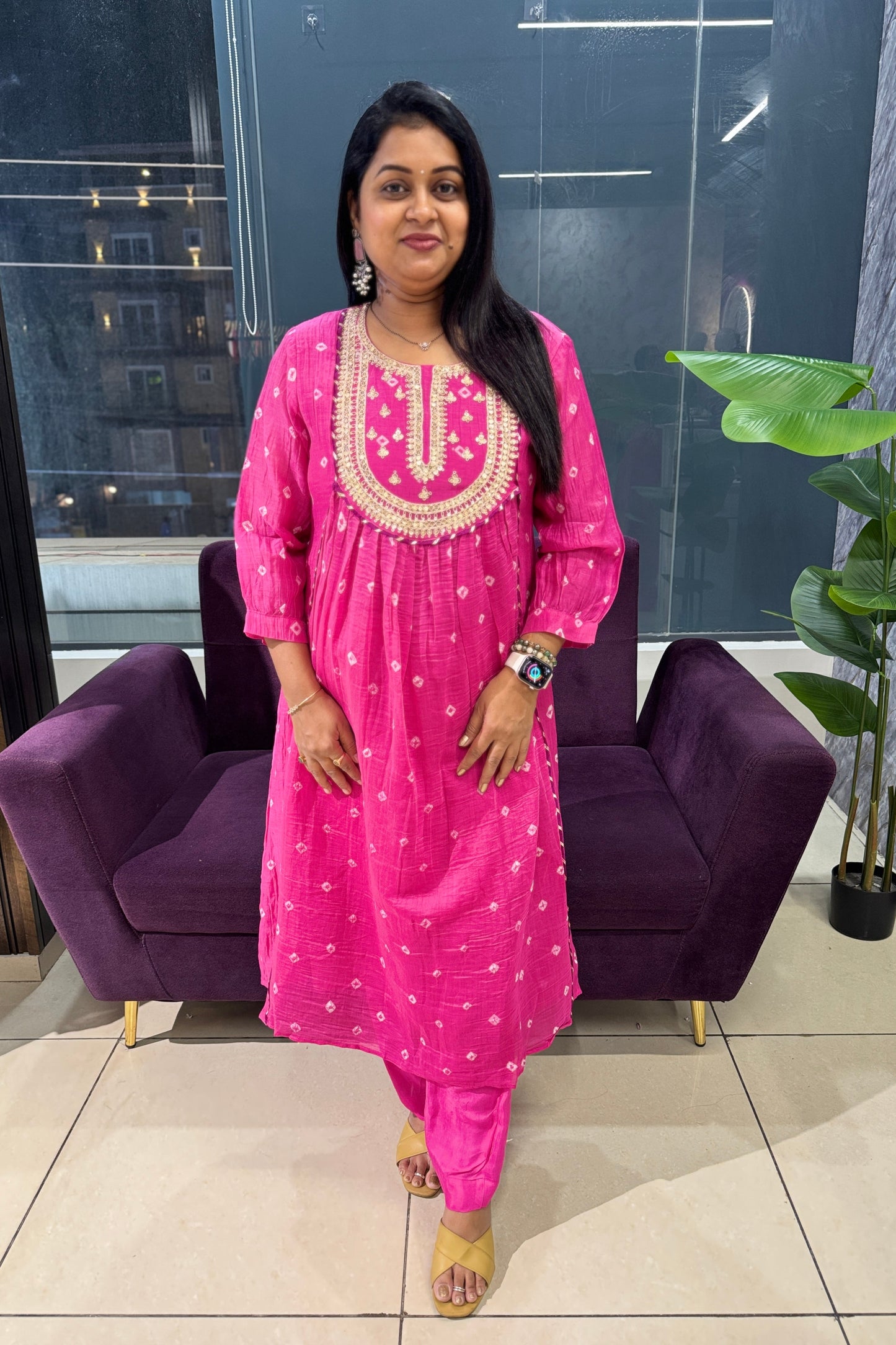 Mulchanderi Zari work suit set