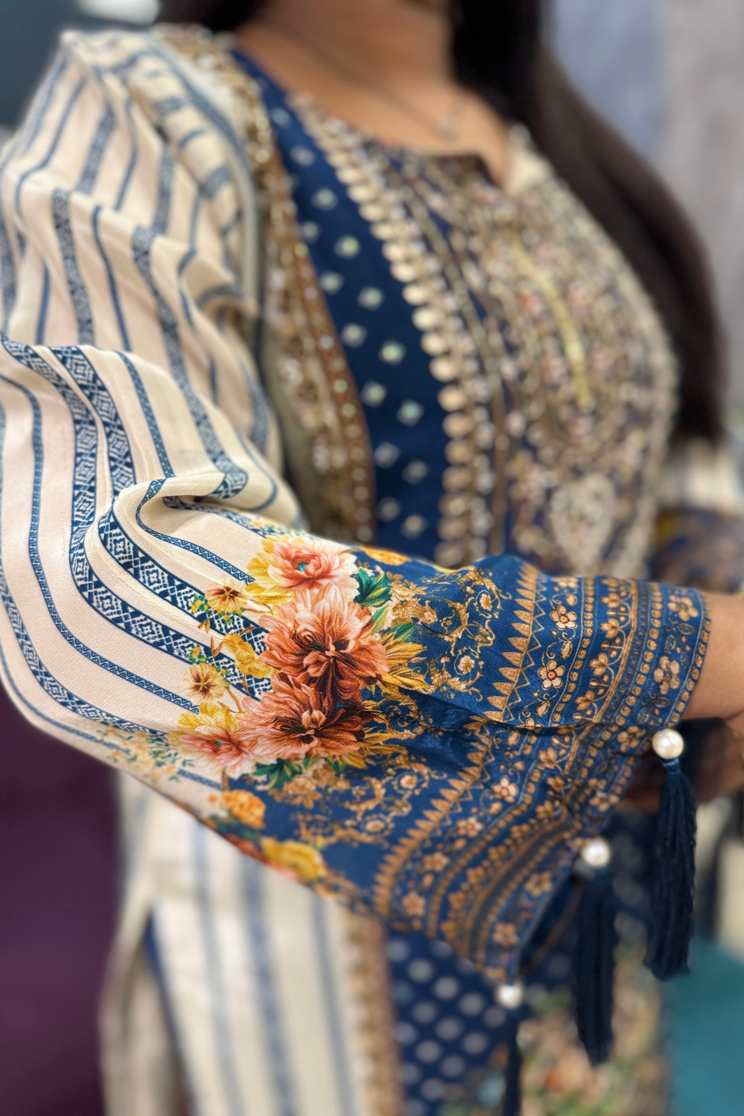 Kashmiri Print Pure Crepe Suit Set