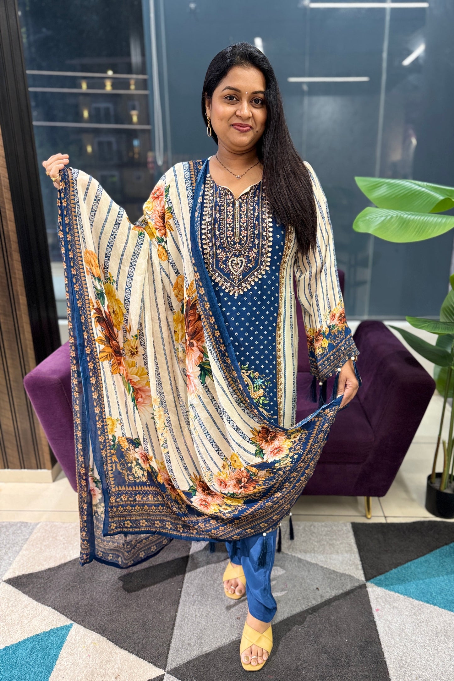 Kashmiri Print Pure Crepe Suit Set