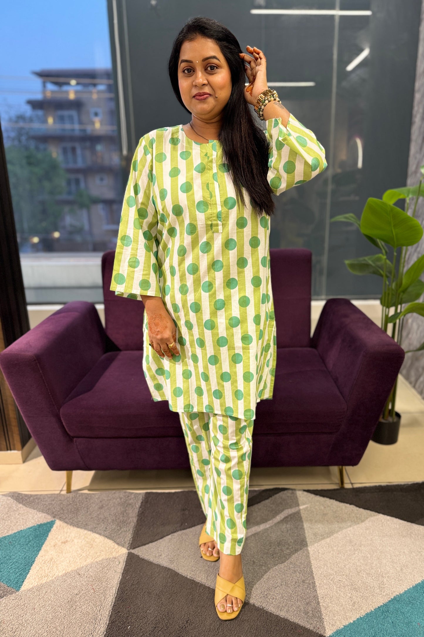 Polka Dots Cotton Co-Ordset