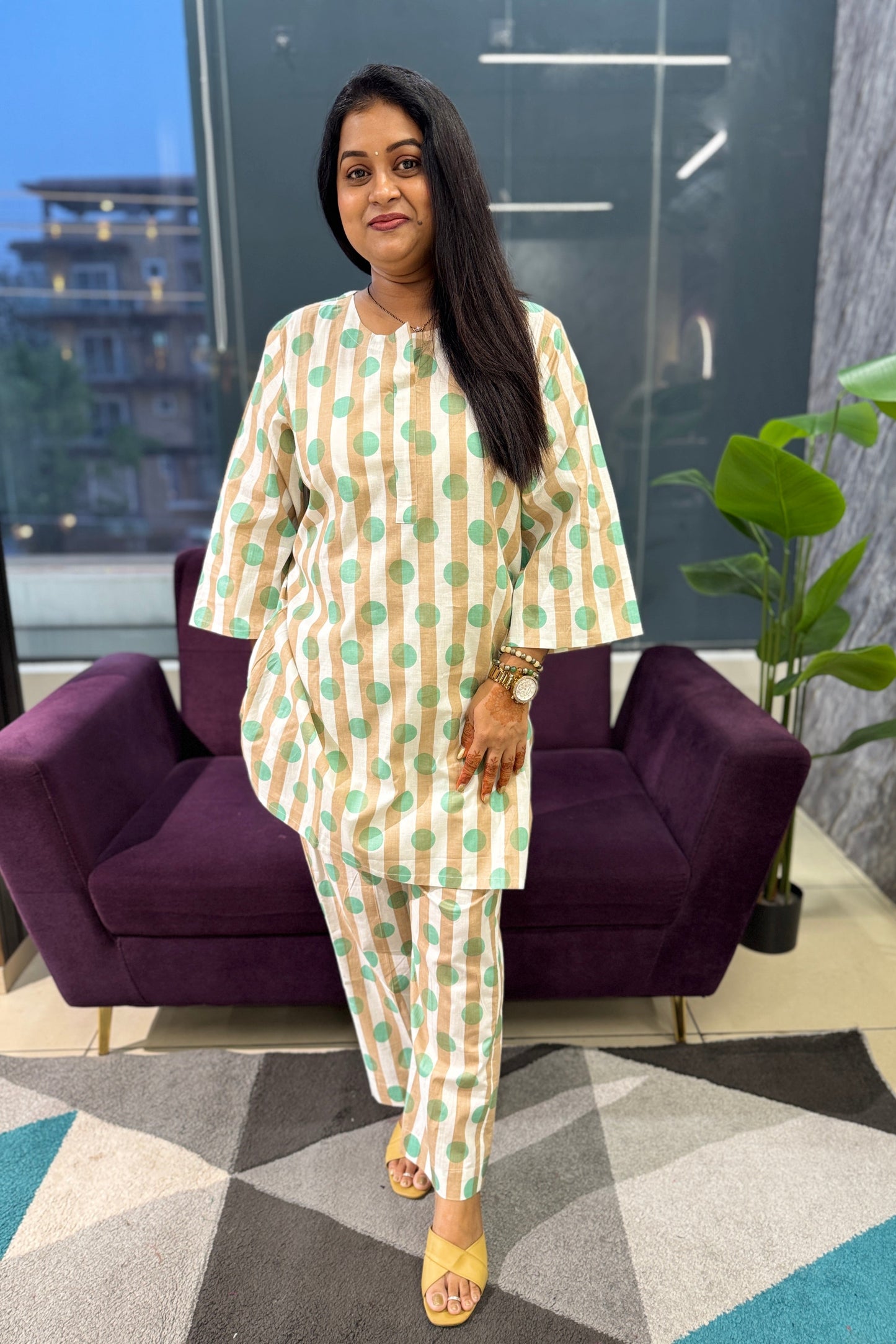 Polka Dots Cotton Co-Ordset