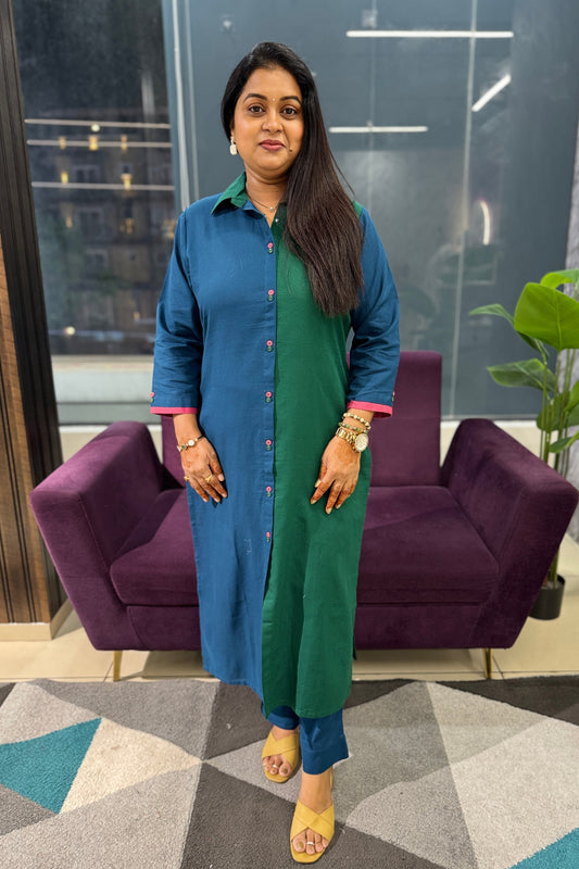 Block pattern Kurti Pant