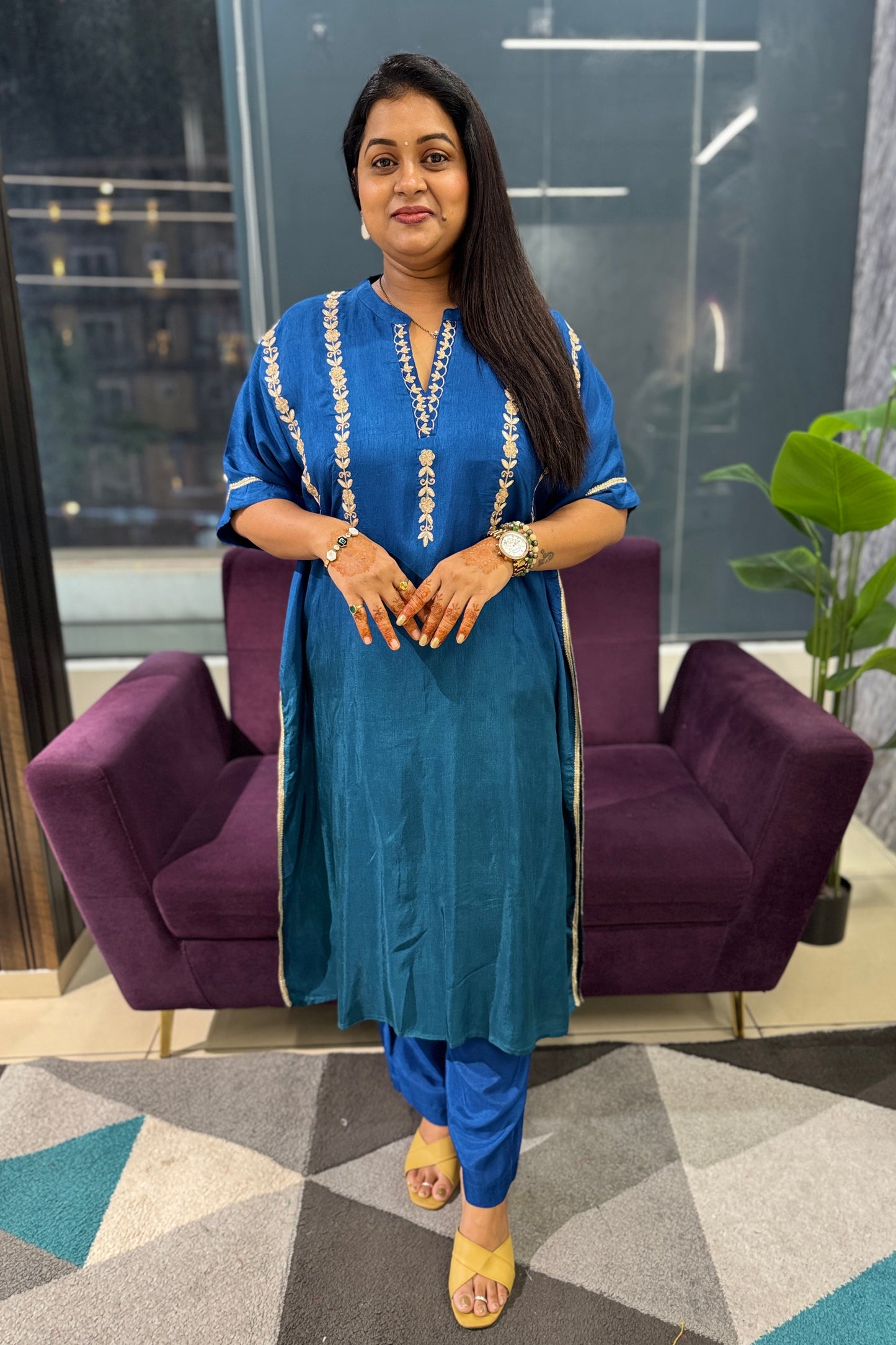 Ombre Zari work Kaftan