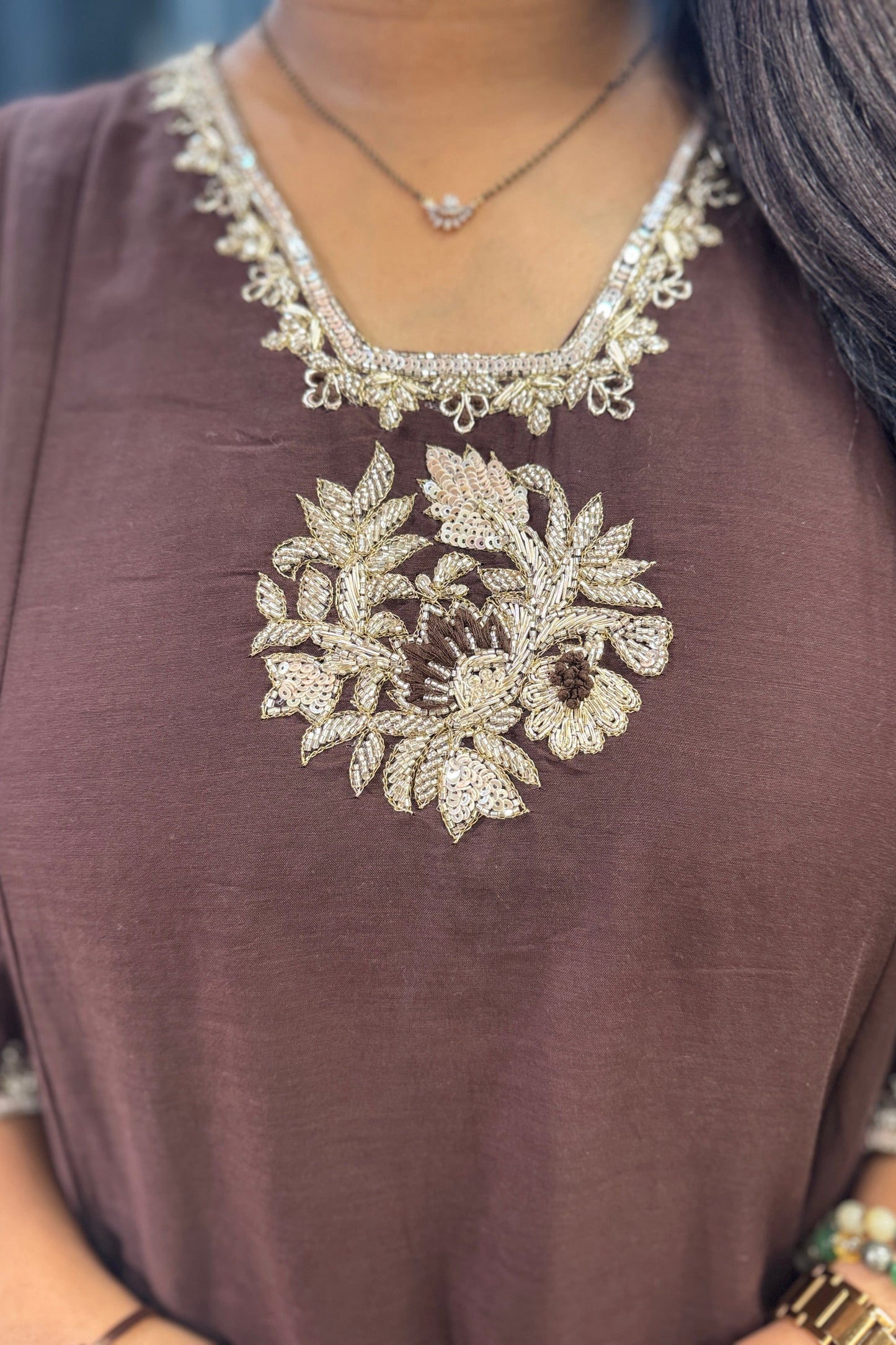 Premium Mulchnaderi Brown Colour Suit Set