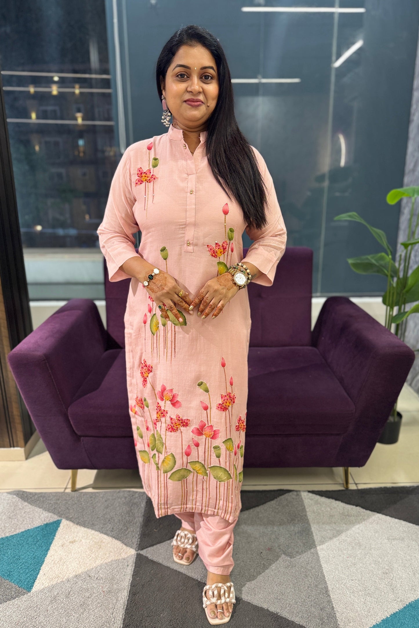 Mulchanderi Pichwai suit set