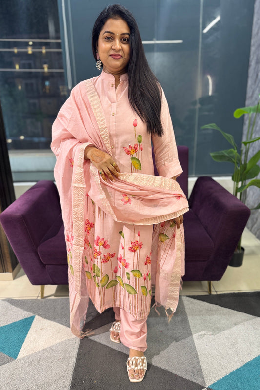 Mulchanderi Pichwai suit set