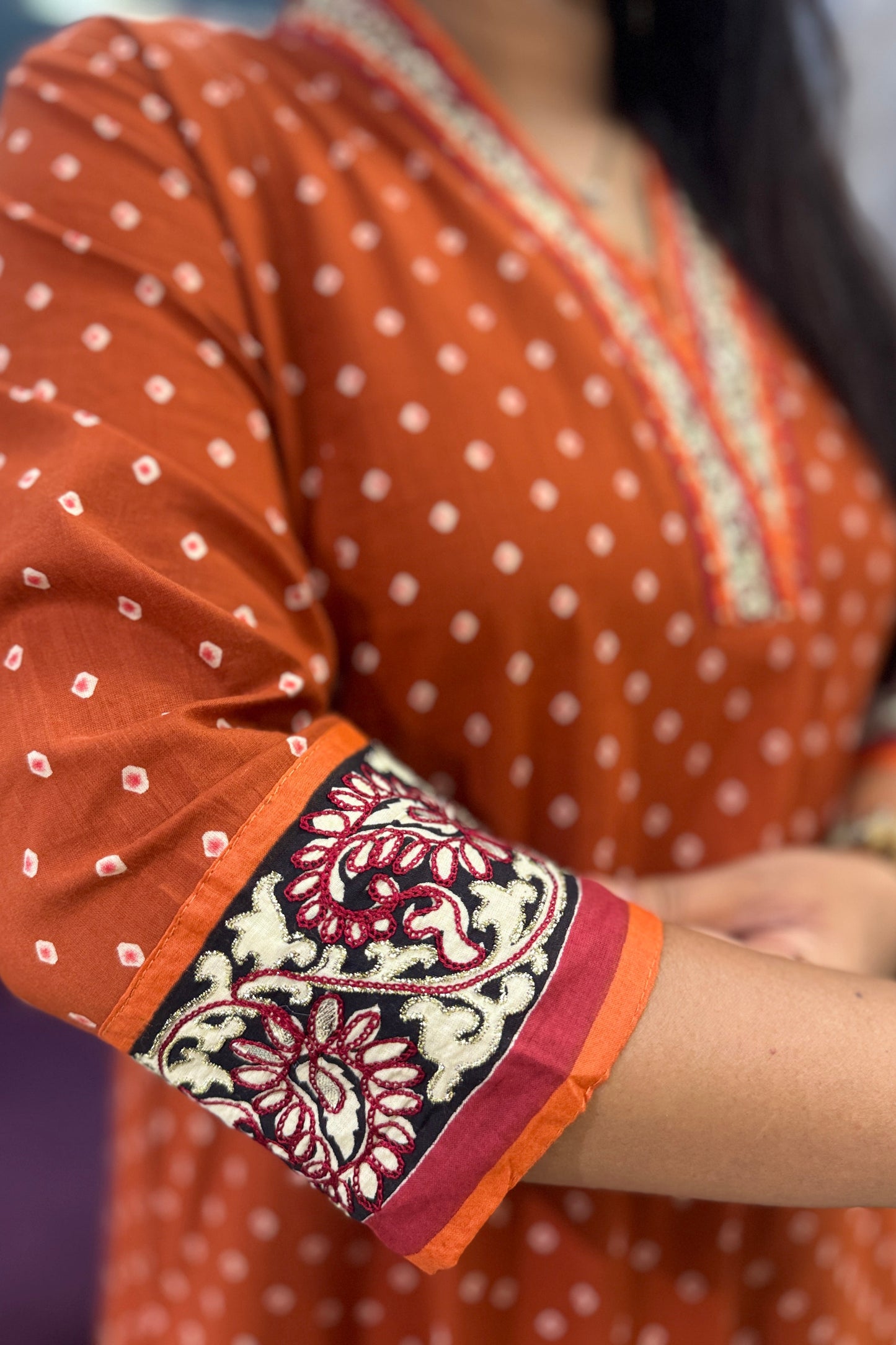 Bandini and Kalamkari Kurti Pant
