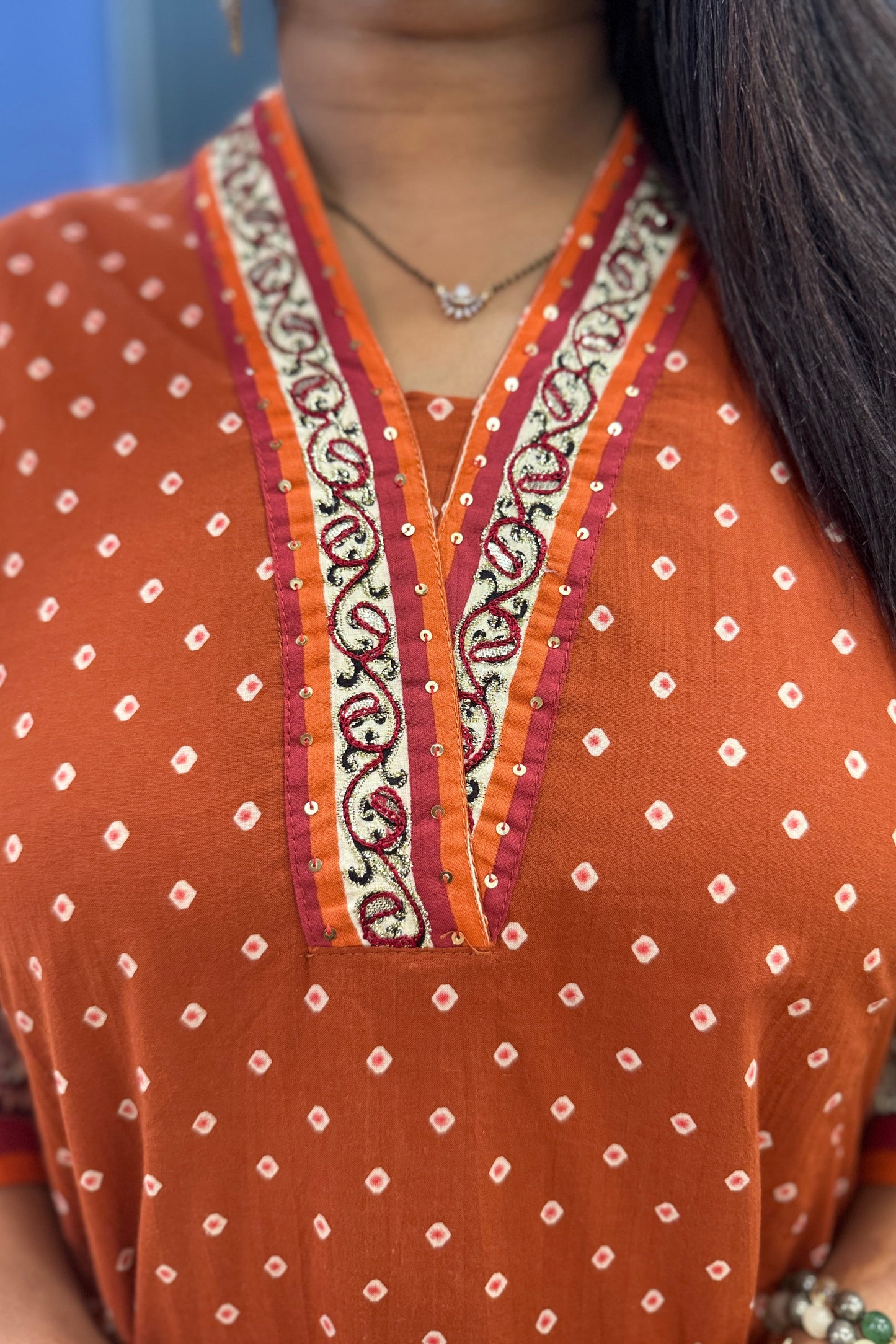 Bandini and Kalamkari Kurti Pant