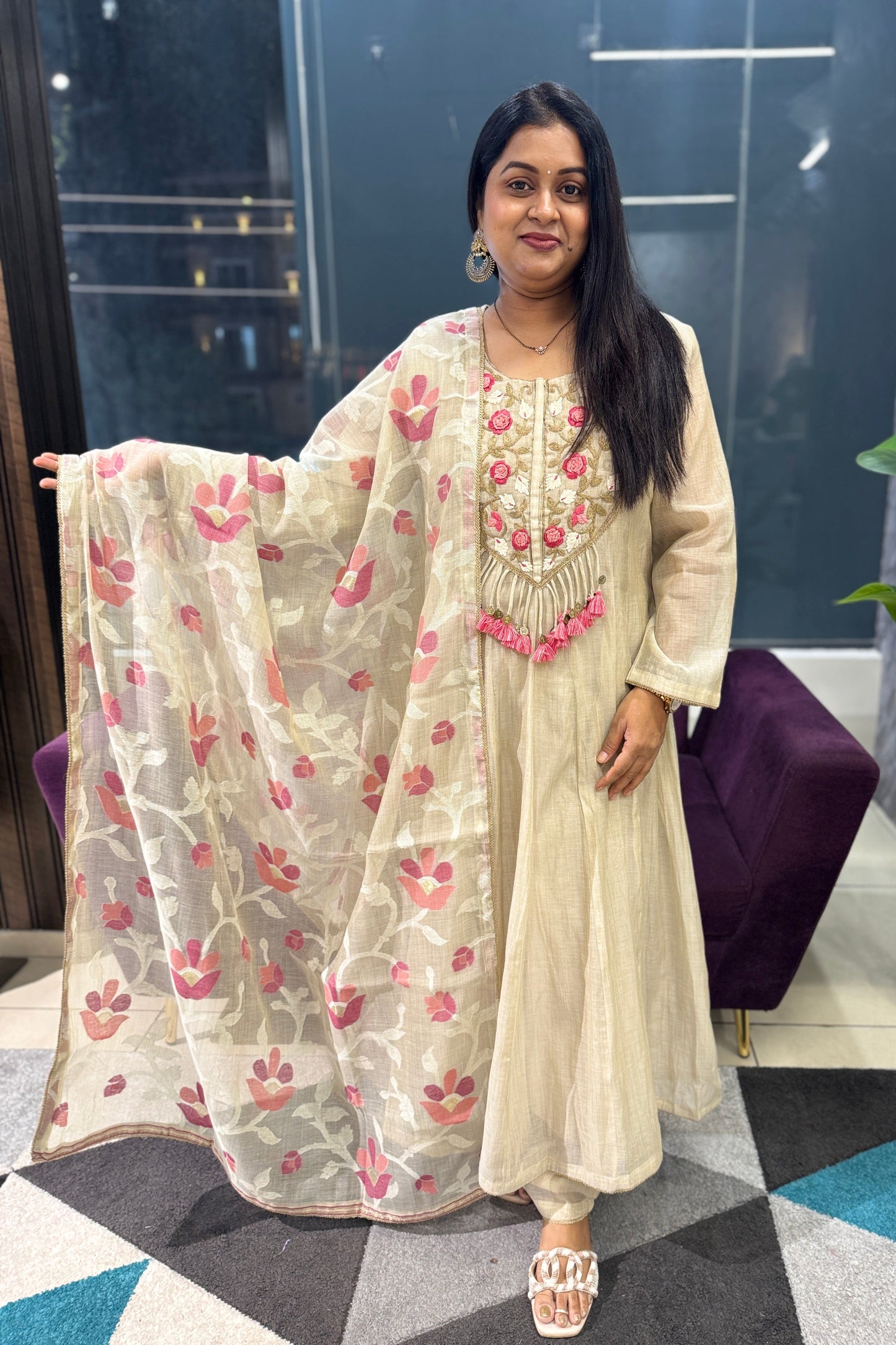 Premium Handloom Chanderi Designer Article