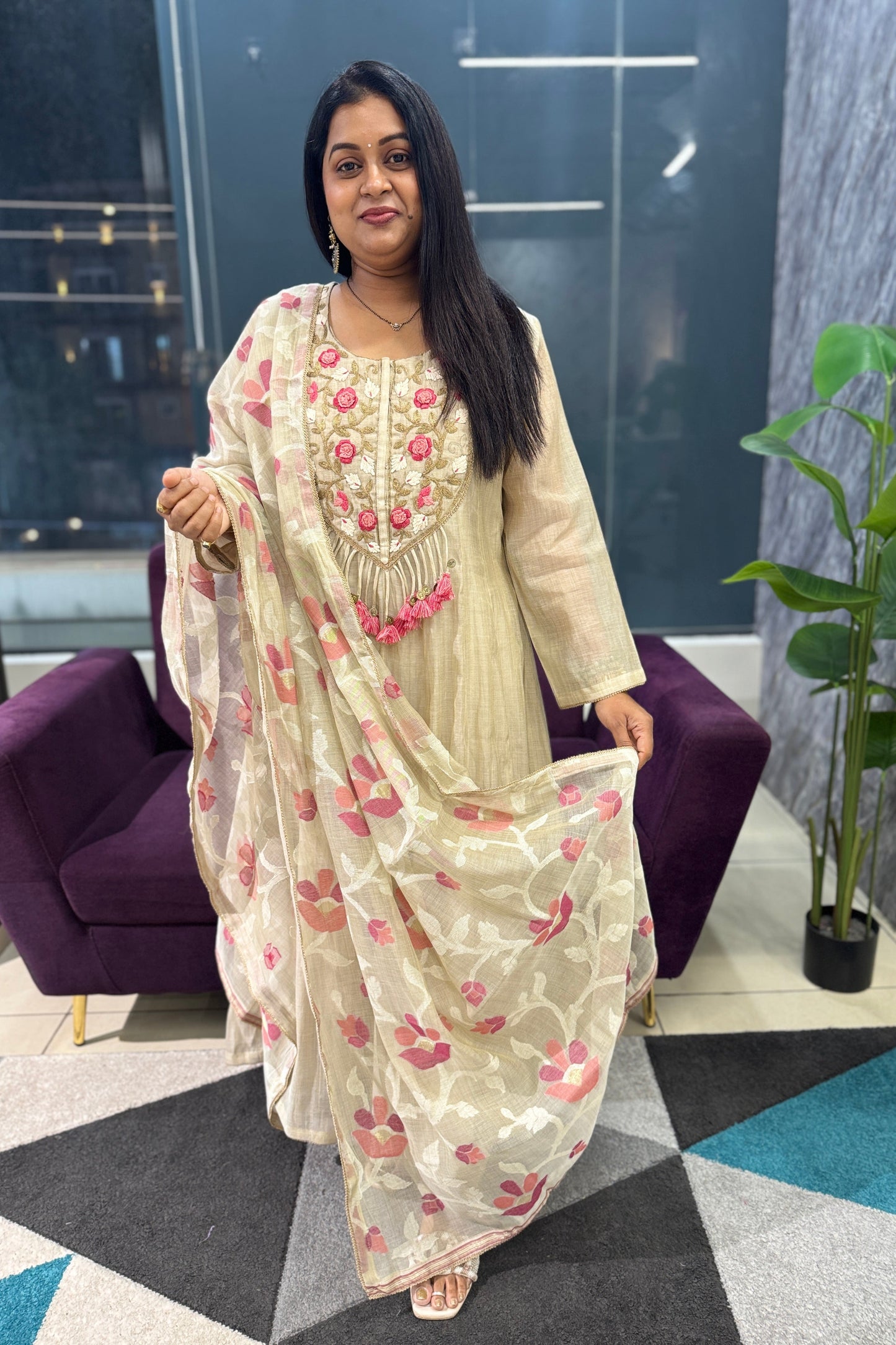 Premium Handloom Chanderi Designer Article