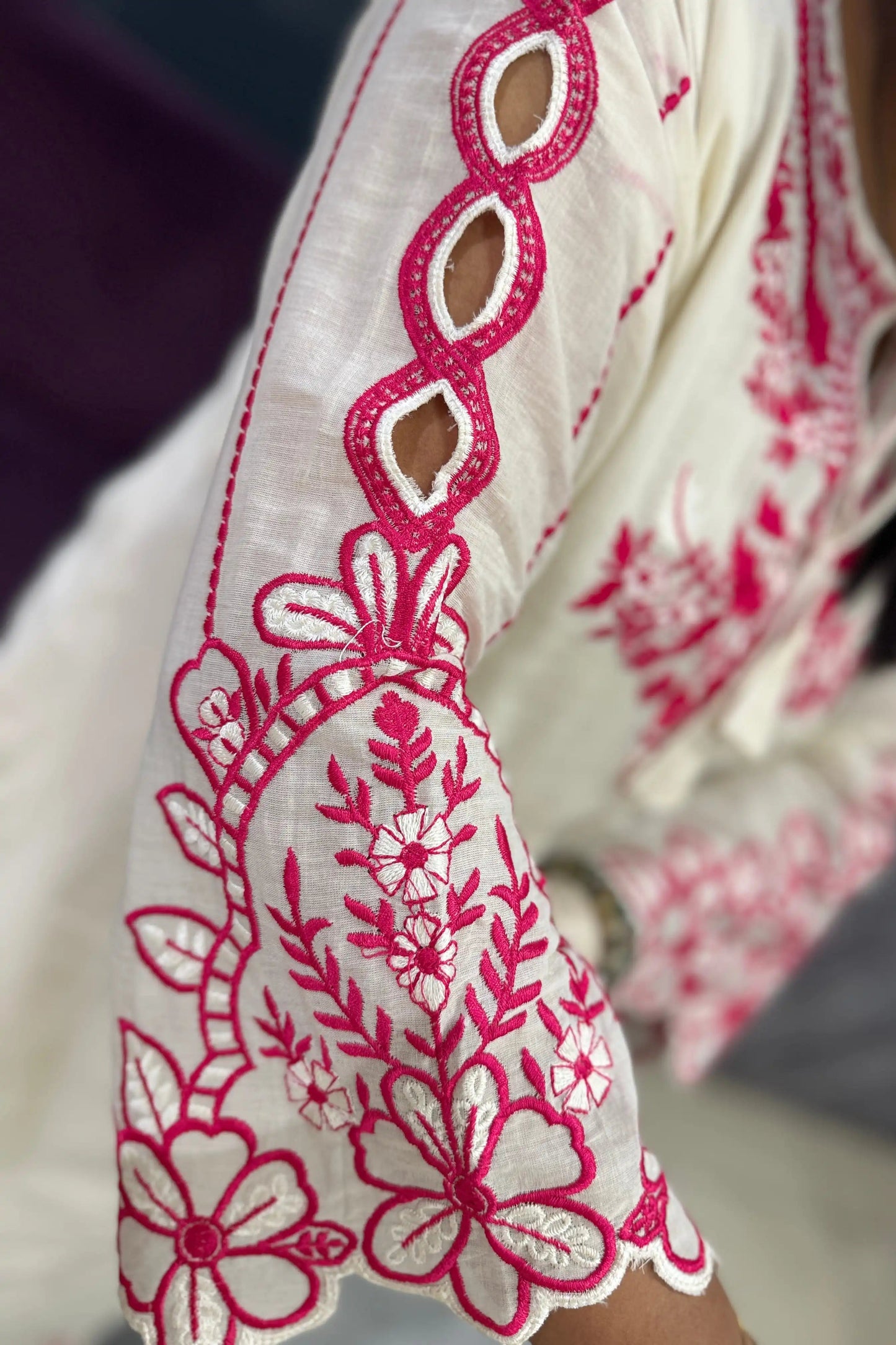 Kora Cotton Embroidery Suit Set