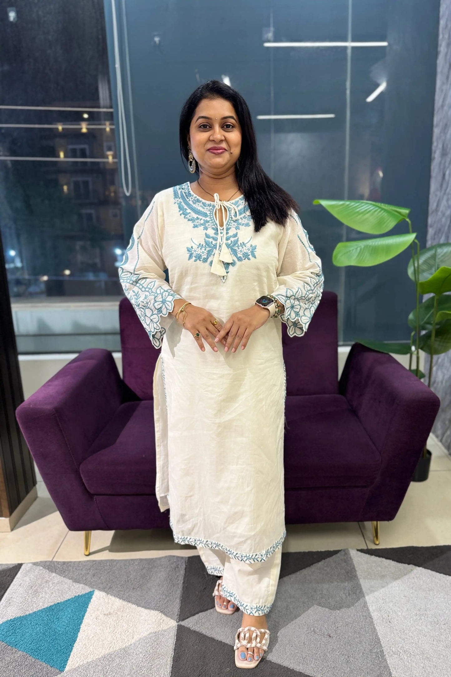 Kora Cotton Embroidery Suit Set