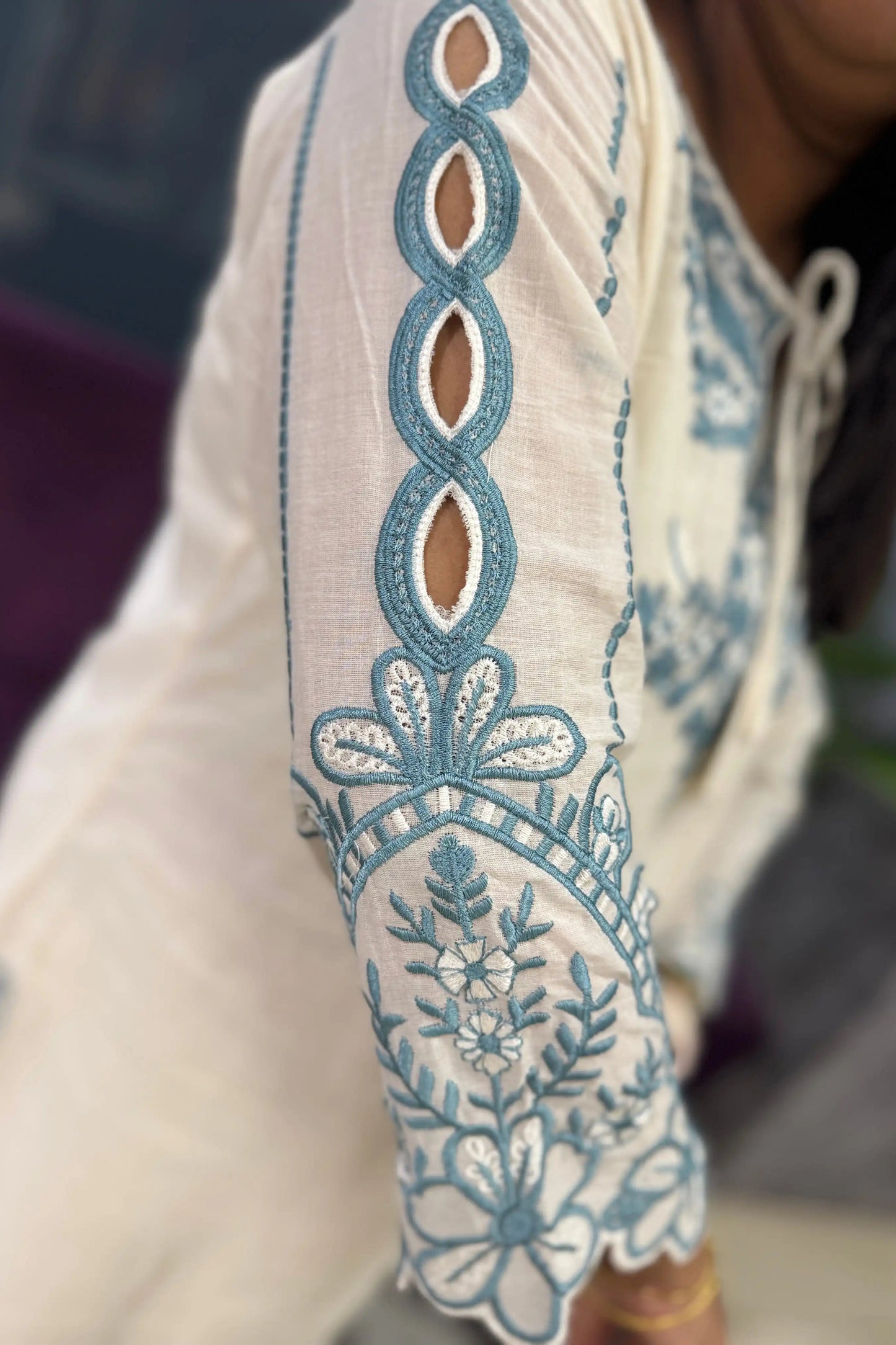 Kora Cotton Embroidery Suit Set