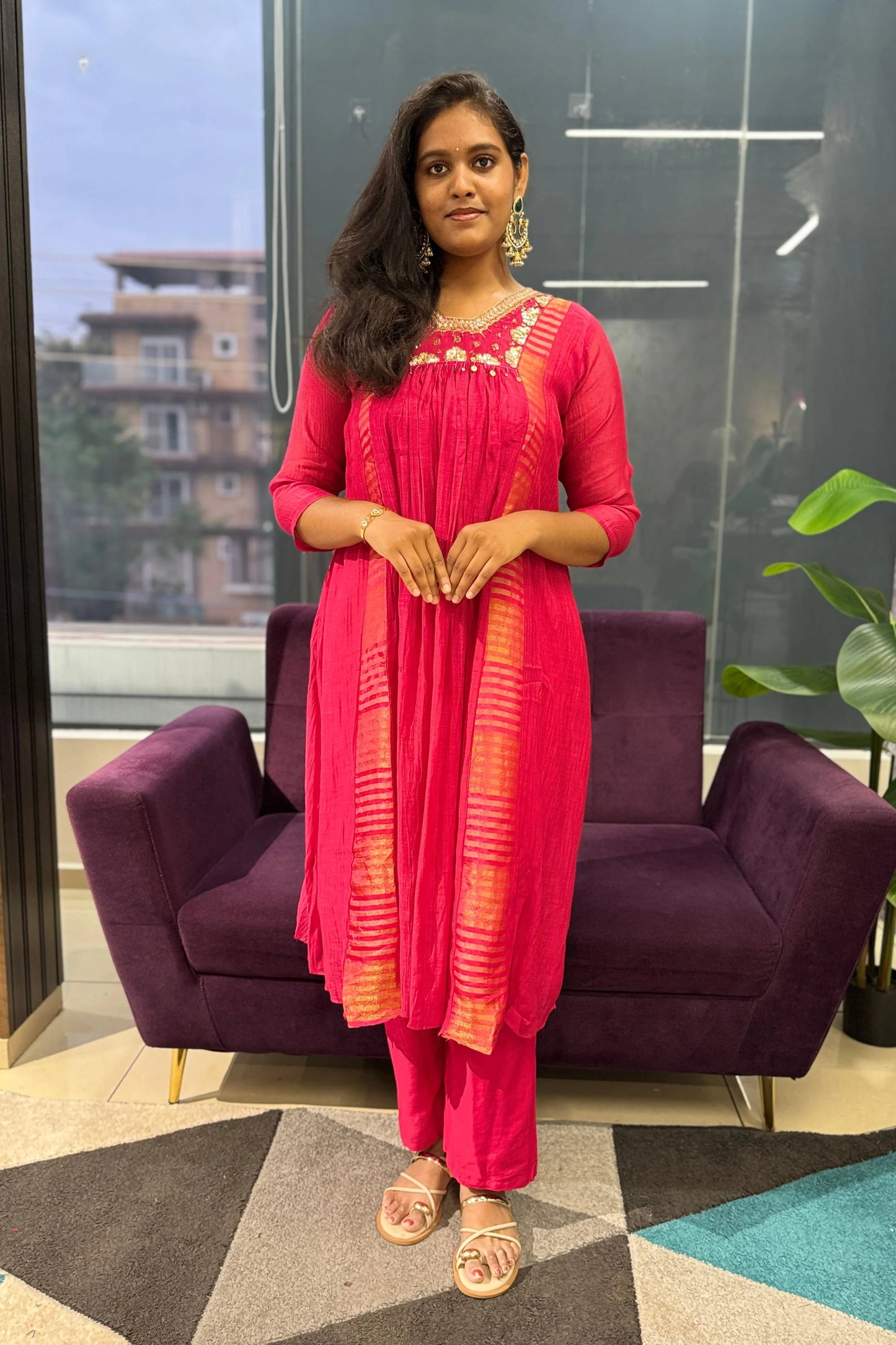 Tara Designer Mulchanderi Suit Set