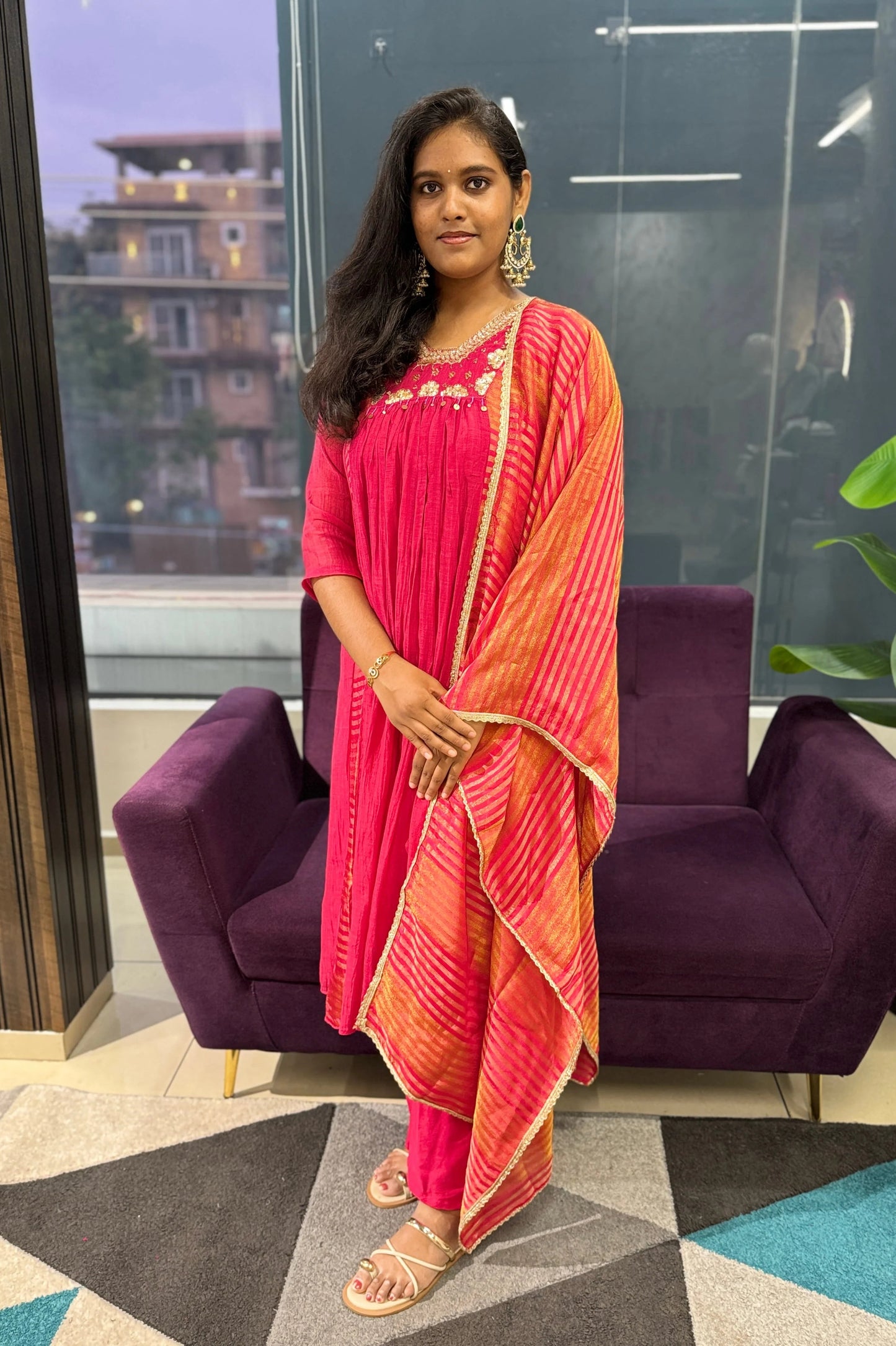 Tara Designer Mulchanderi Suit Set