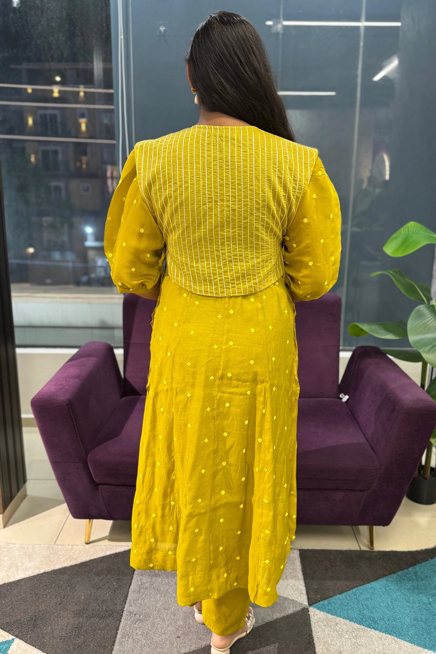Indu Mulchanderi Jacket Style Suit Set