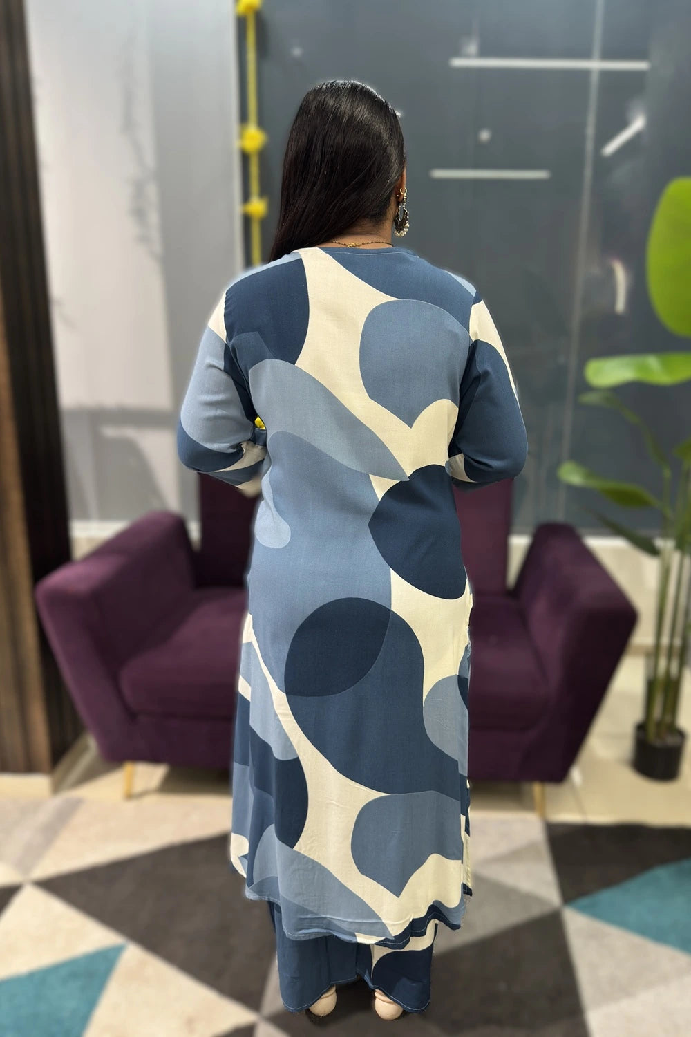 German rayon kurti pant set with pockets