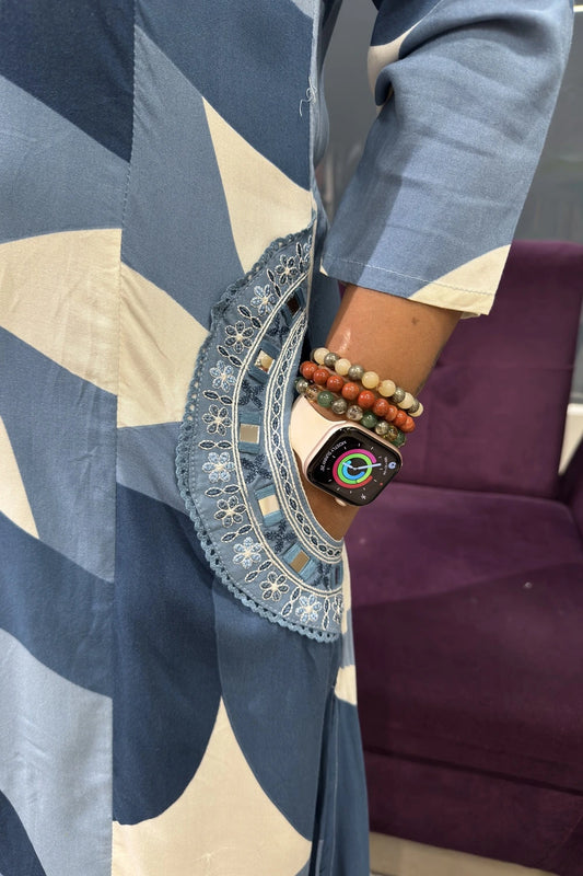 German rayon kurti pant set with pockets