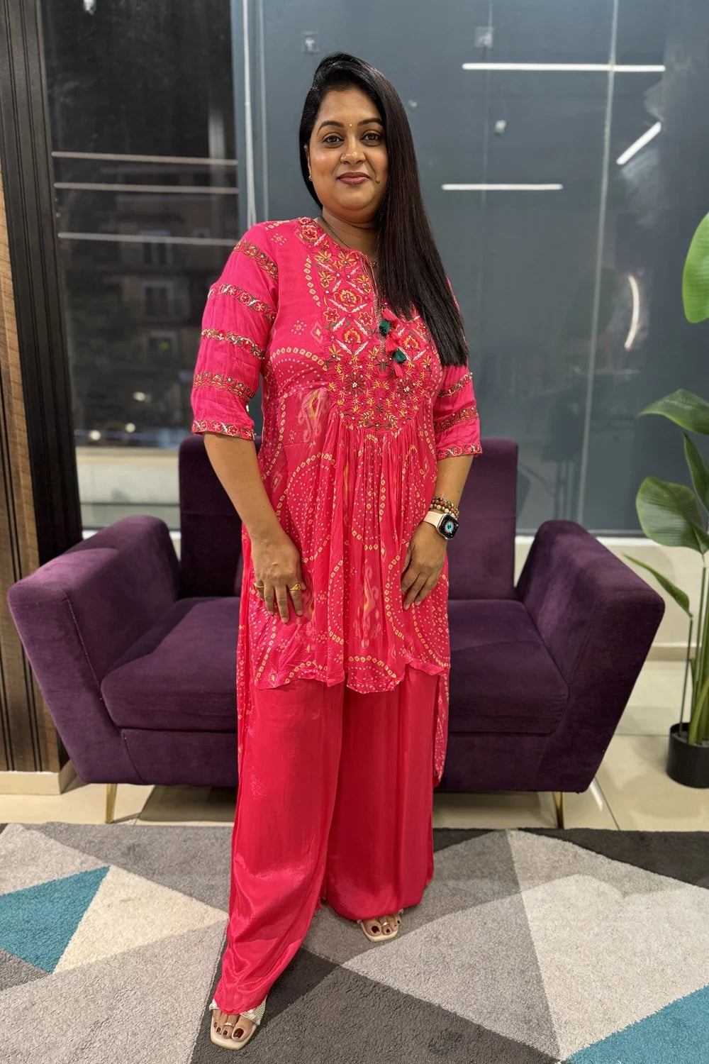 Pure chinnon hot pink designer article